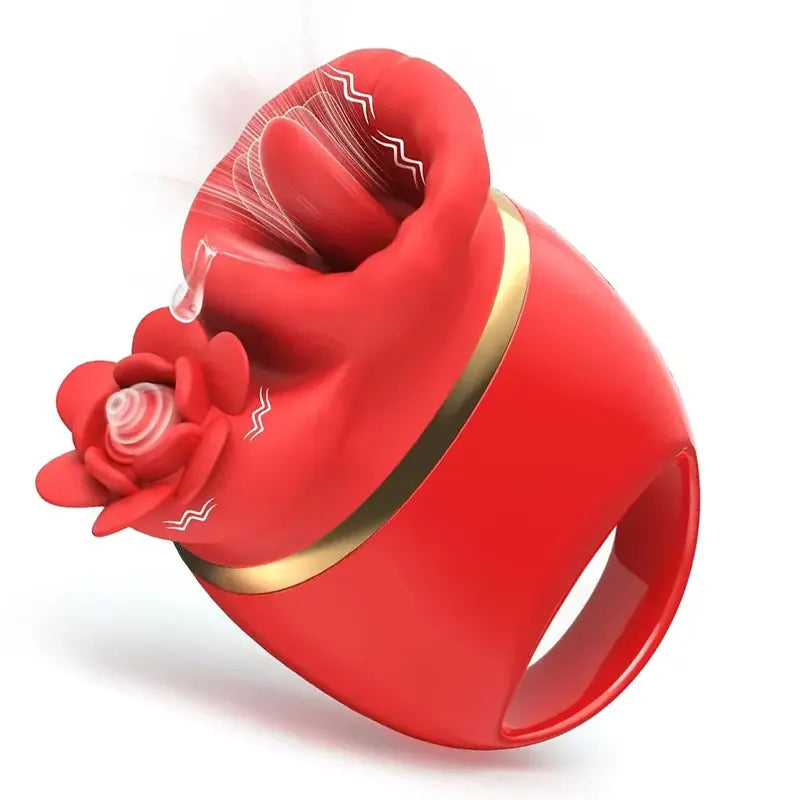 Elegant Rose Tongue Handheld Vibrator