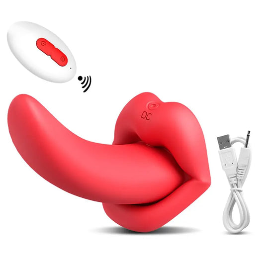 Red Lips Tongue-Licking Vibrator