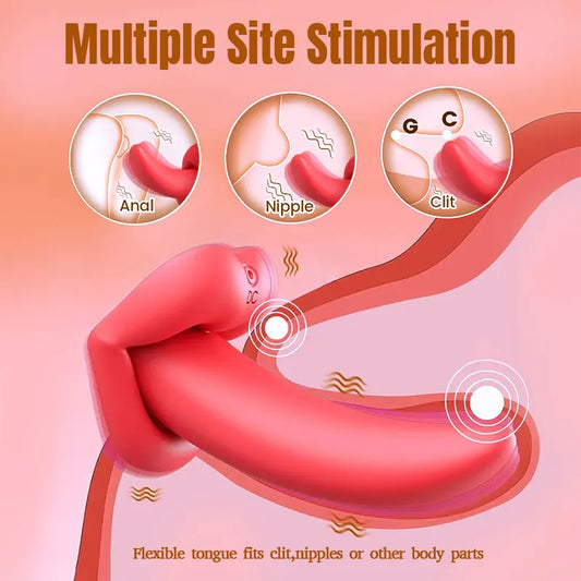 Red Lips Tongue-Licking Vibrator