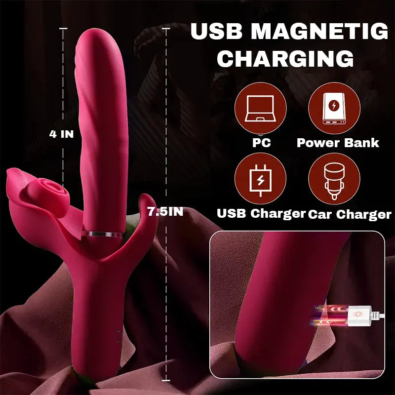 3-in-1 Shock Rabbit Vibrator for Ultimate Pleasure