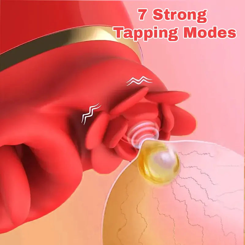 Elegant Rose Tongue Handheld Vibrator