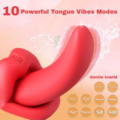 Red Lips Tongue-Licking Vibrator