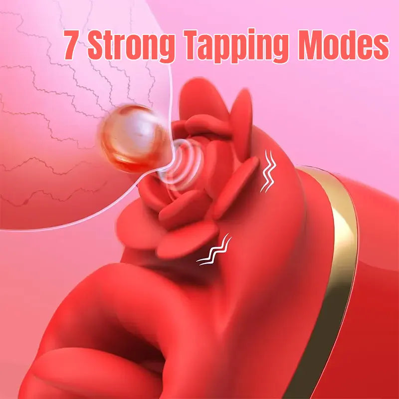 Elegant Rose Tongue Handheld Vibrator