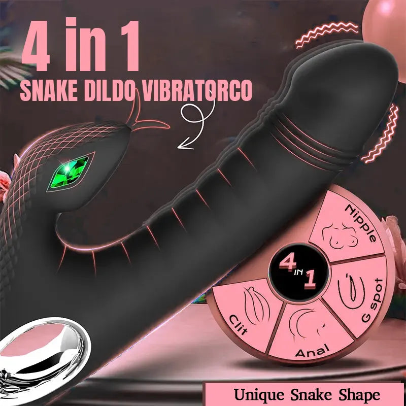 Snake-Inspired G-Spot Dildo Vibrator