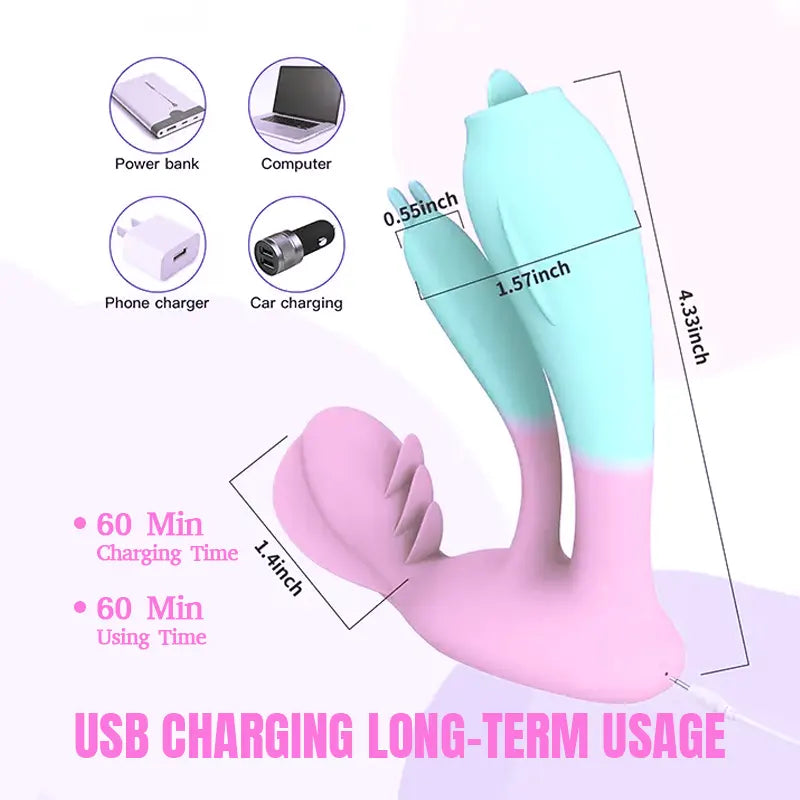 Two-Color Wearable Invisible Panty Vibrator