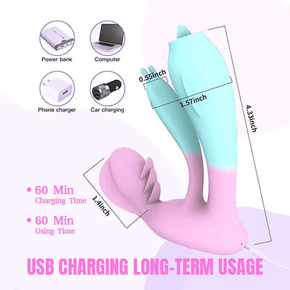 Two-Color Wearable Invisible Panty Vibrator
