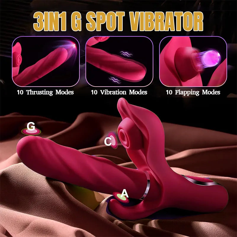 3-in-1 Shock Rabbit Vibrator for Ultimate Pleasure