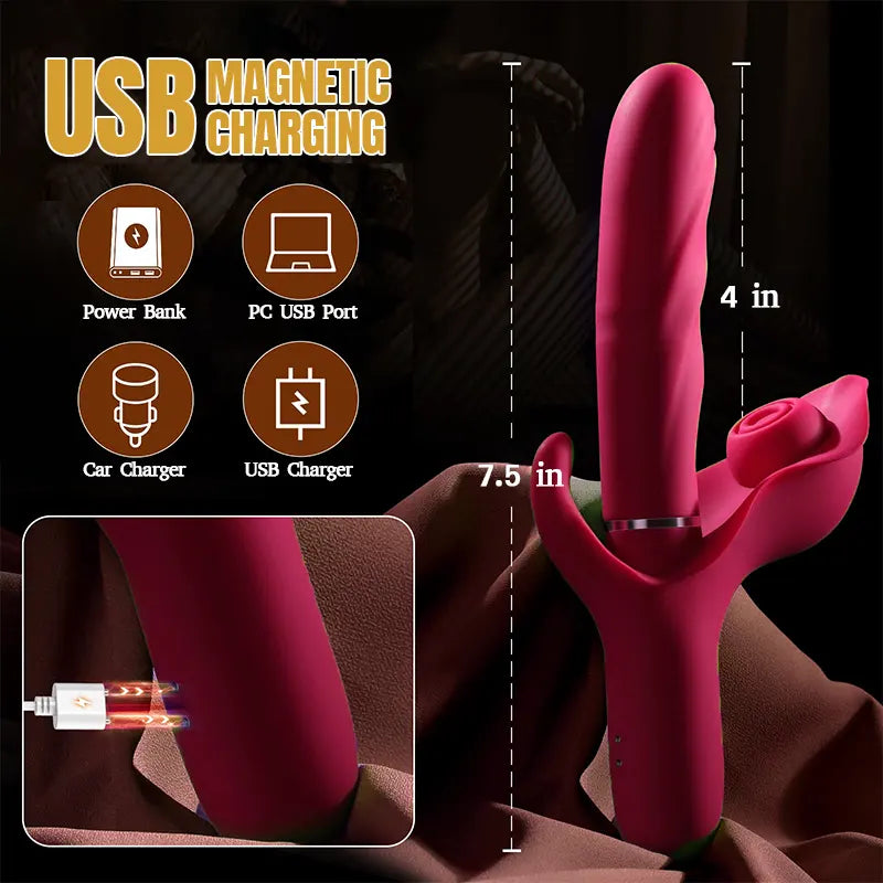 3-in-1 Shock Rabbit Vibrator for Ultimate Pleasure