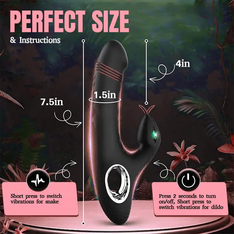 Snake-Inspired G-Spot Dildo Vibrator