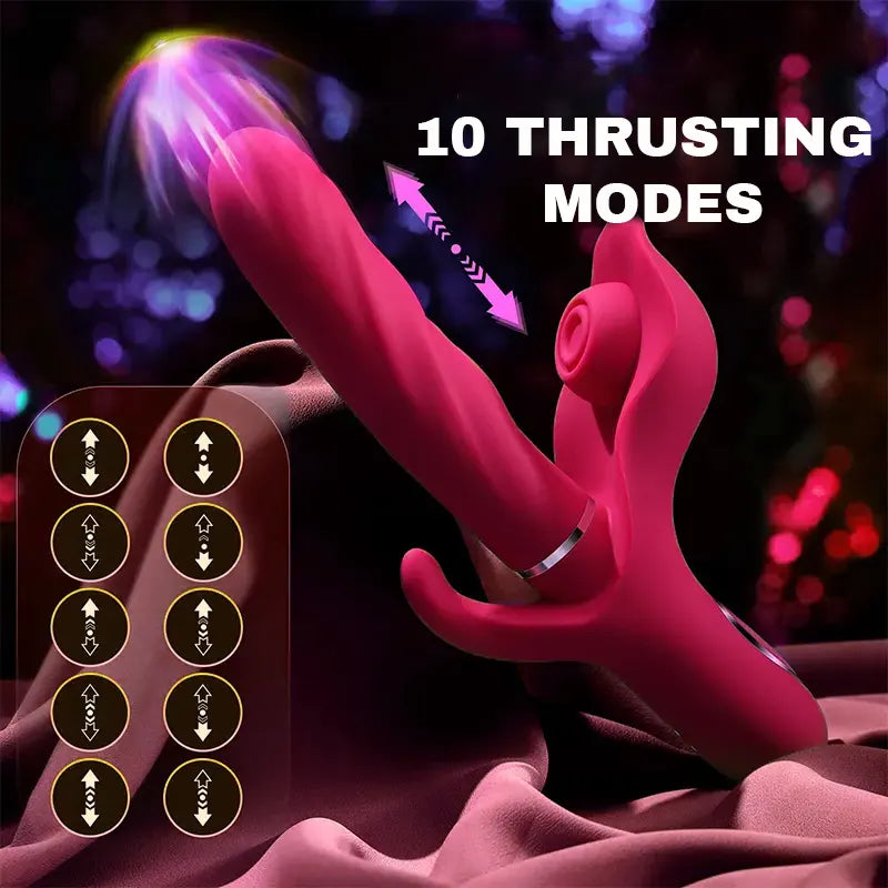 3-in-1 Shock Rabbit Vibrator for Ultimate Pleasure