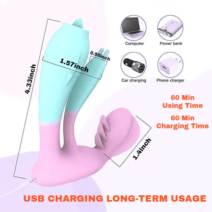 Two-Color Wearable Invisible Panty Vibrator