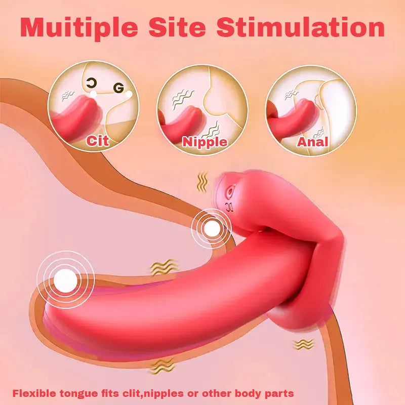 Red Lips Tongue-Licking Vibrator