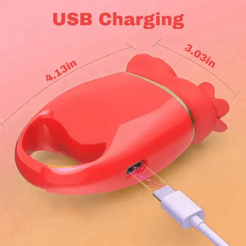 Elegant Rose Tongue Handheld Vibrator